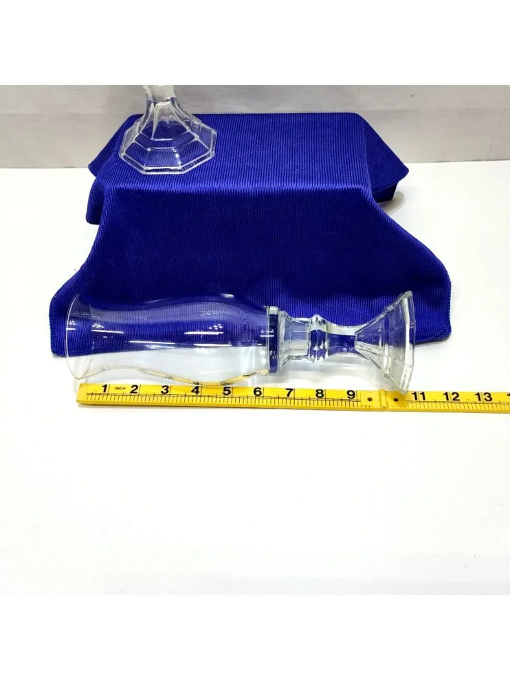 DIY (2) Glass Candle Holder Hurricane Vases Upcycled Home Decor Octagonal Base
